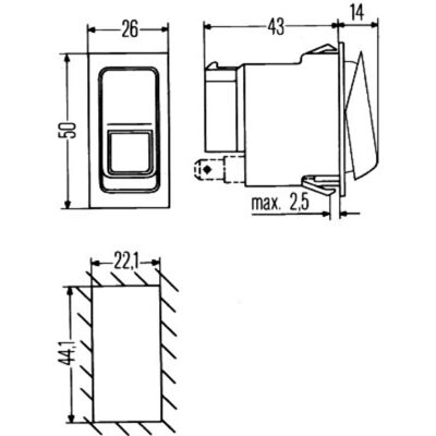 Hella Interruttore 6RH 007 832-381 Hella Interruttore 6RH 007 832-381