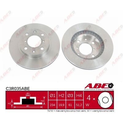 Disco freno ventilato ABE C3R035ABE - Disco freno Disco freno ventilato ABE C3R035ABE - Disco freno