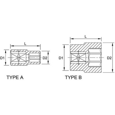 Dado esagonale TOPTUL 1/2 pollice 8 mm 6 facce - Hex Nut Dado esagonale TOPTUL 1/2 pollice 8 mm 6 facce - Hex Nut