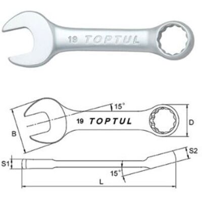 Chiave a forchetta TOPTUL 7 mm - Chiave a forchetta Chiave a forchetta TOPTUL 7 mm - Chiave a forchetta