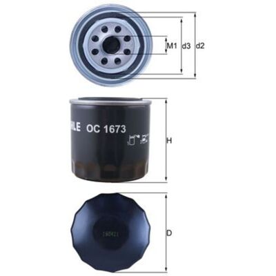 Filtro olio MAHLE OC 1673 - Qualità originale per Hyundai, Kia, Honda Filtro olio MAHLE OC 1673 - Qualità originale per Hyundai, Kia, Honda