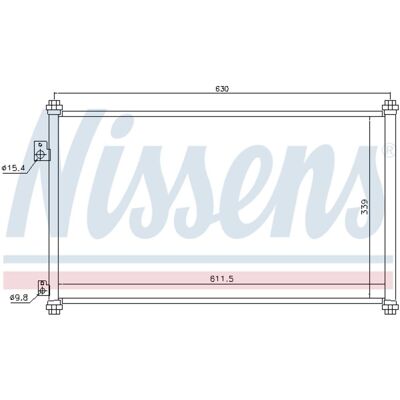 Nissens 94733 Condensatore AC per Honda Civic Vii, Accord Vi Nissens 94733 Condensatore AC per Honda Civic Vii, Accord Vi