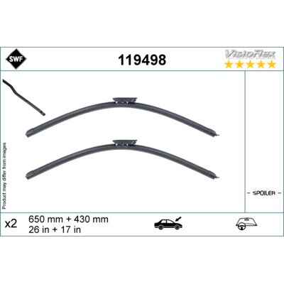 Swf Spazzola tergicristallo Visioflex 119498, 650/430mm, Anteriore, 2 Pezzo Swf Spazzola tergicristallo Visioflex 119498, 650/430mm, Anteriore, 2 Pezzo