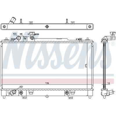 Nissens Radiatore, raffreddamento motore 68550 Nissens Radiatore, raffreddamento motore 68550