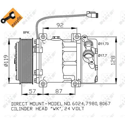 Nrf Compressore aria condizionata 32120 Nrf Compressore aria condizionata 32120
