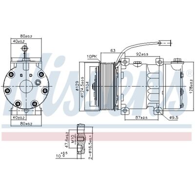 NISSENS SD7H15 24V Compressore - Aria Condizionata NISSENS SD7H15 24V Compressore - Aria Condizionata