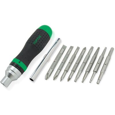Kit manico cacciavite TOPTUL - Punte PH, PZ, Torx 2,5-5mm Kit manico cacciavite TOPTUL - Punte PH, PZ, Torx 2,5-5mm
