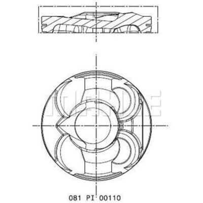 MAHLE 081 PI 00110 002 - Pistone per BMW - Montaggio preciso MAHLE 081 PI 00110 002 - Pistone per BMW - Montaggio preciso