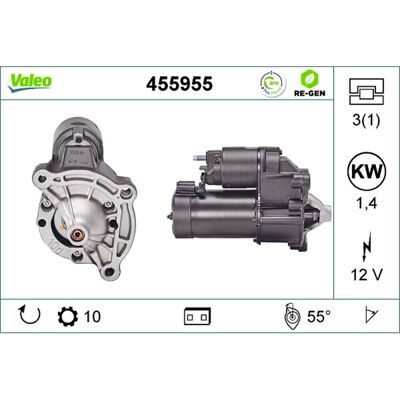 VALEO REMANUFACTURED PREMIUM 455955 Avviamento - 12V, 10 denti, rotazione oraria - avviamento VALEO REMANUFACTURED PREMIUM 455955 Avviamento - 12V, 10 denti, rotazione oraria - avviamento
