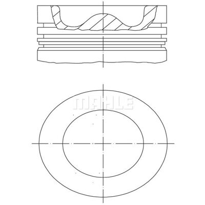 Pistone MAHLE Original 011 PI 00109 000 - Cilindro 83mm con Canale di Raffreddamento Pistone MAHLE Original 011 PI 00109 000 - Cilindro 83mm con Canale di Raffreddamento