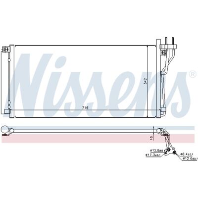 Nissens Condensatore, impianto di climatizzazione 94804 Nissens Condensatore, impianto di climatizzazione 94804