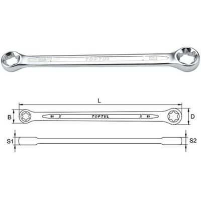 TOPTUL E6xE8 Chiave ad anello - Chiave ad anello TOPTUL E6xE8 Chiave ad anello - Chiave ad anello