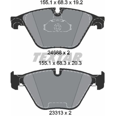 Textar Set di pastiglie freno 2468801, anteriore Textar Set di pastiglie freno 2468801, anteriore