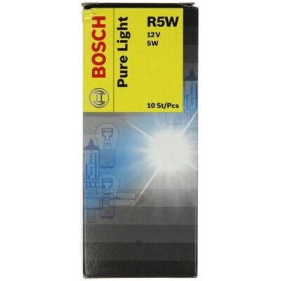 Bosch Lampada secondaria R5W Pure Light 12V, 5W, 10 Pezzo Bosch Lampada secondaria R5W Pure Light 12V, 5W, 10 Pezzo