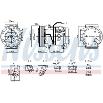NISSENS 890957 Compressore Aria Condizionata - Actros MP4/MP5 NISSENS 890957 Compressore Aria Condizionata - Actros MP4/MP5