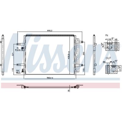 NISSENS 941004 Condensatore Climatizzatore - Per Kia dal 2019, con Essiccatore NISSENS 941004 Condensatore Climatizzatore - Per Kia dal 2019, con Essiccatore