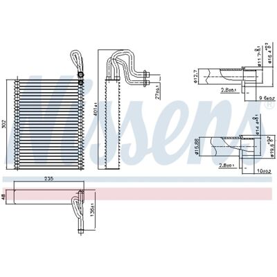Nissens Evaporatore, impianto di climatizzazione 92351 Nissens Evaporatore, impianto di climatizzazione 92351