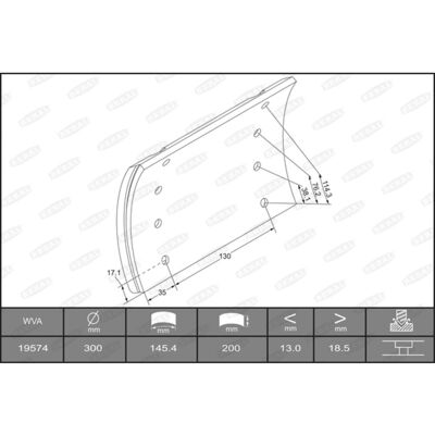 Set freni Beral KBL19574.0-1517 - Freno a tamburo Set freni Beral KBL19574.0-1517 - Freno a tamburo