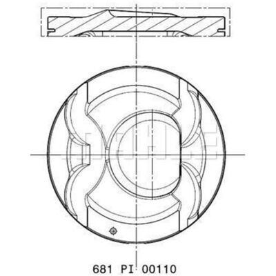 MAHLE 681 PI 00110 000 - Pistone per Hyundai Kia 1591cc 135-140PS MAHLE 681 PI 00110 000 - Pistone per Hyundai Kia 1591cc 135-140PS