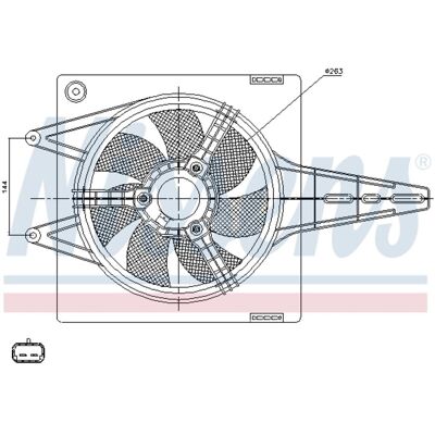 Nissens Ventola, raffreddamento motore 85427 Nissens Ventola, raffreddamento motore 85427