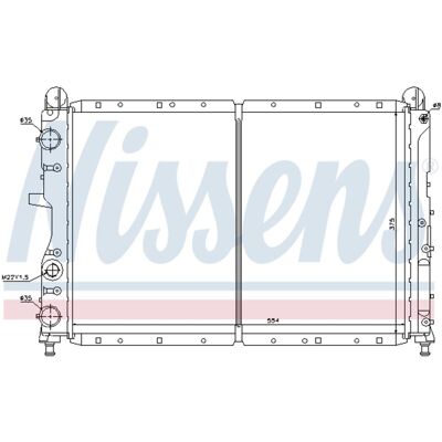 Nissens Radiatore, raffreddamento motore 61873 Nissens Radiatore, raffreddamento motore 61873