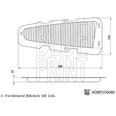 Filtro abitacolo Blue Print ADBP250080 - Filtro aria interna Filtro abitacolo Blue Print ADBP250080 - Filtro aria interna