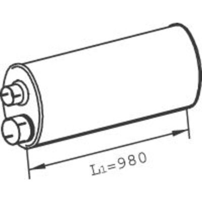 DINEX 47301 Silenziatore Intermedio - Euro 2/3 DINEX 47301 Silenziatore Intermedio - Euro 2/3