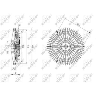 NRF 49649 Frizione viscosa - Ventola radiatore - Compatibile Opel NRF 49649 Frizione viscosa - Ventola radiatore - Compatibile Opel