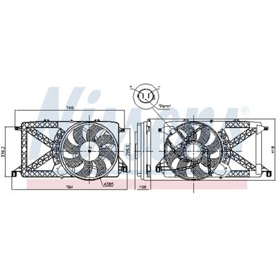 Nissens Ventola radiatore Transit - 385mm 8 pale 12V 324W con regolatore Nissens Ventola radiatore Transit - 385mm 8 pale 12V 324W con regolatore