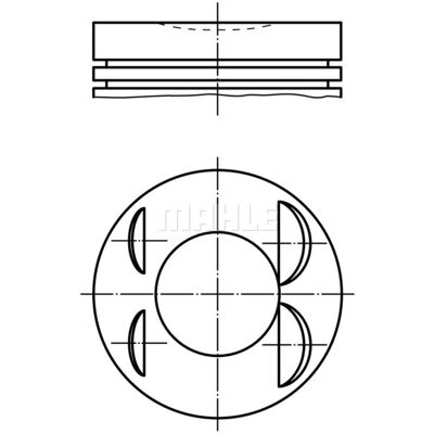 MAHLE 021 PI 00127 002 - Pistone per Dacia MAHLE 021 PI 00127 002 - Pistone per Dacia