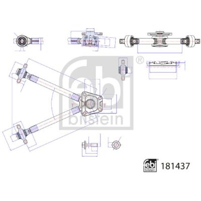FEBI BILSTEIN 181437 Braccio di sospensione posteriore - Componente di sospensione FEBI BILSTEIN 181437 Braccio di sospensione posteriore - Componente di sospensione