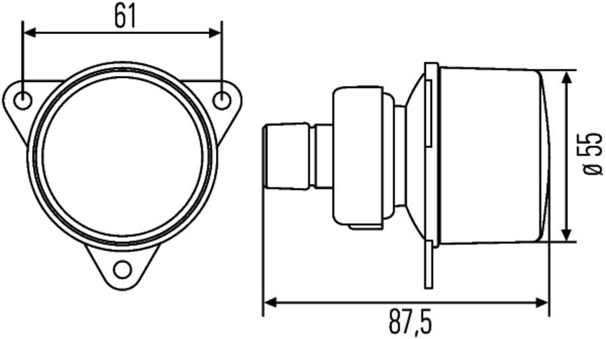 Hella Luce lampeggiante 2BA 008 221-147 Destra