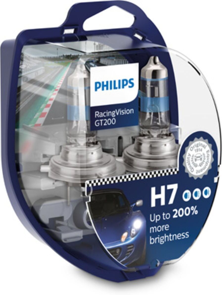 Philips Lampada ad incandescenza alogena H7 RacingVision GT200 12V, 55W