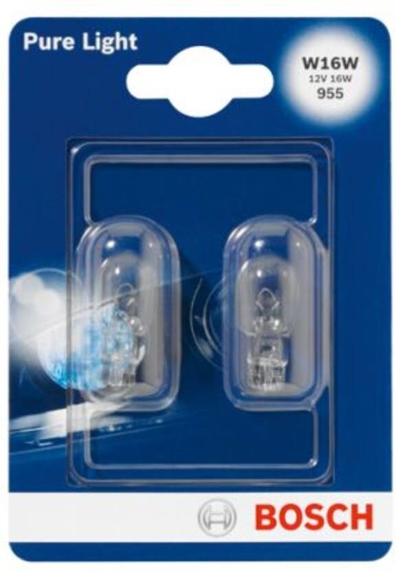 Bosch Secondario di lampada a incandescenza W16W Pure Light 12V, 16W