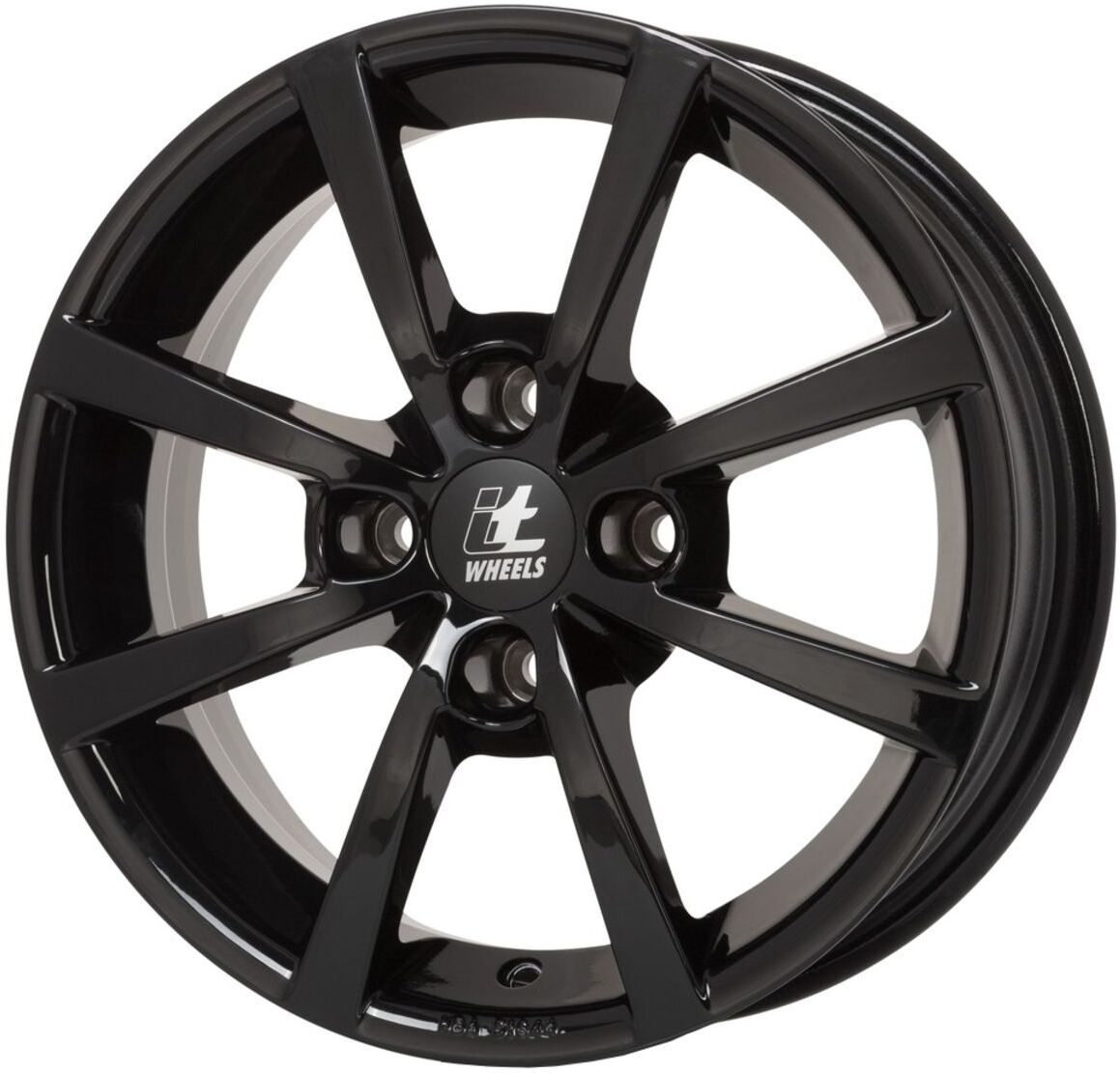 Itwheels Cerchi in lega da 15 pollici Alisia 4x98 6J ET35, Farbe Schwarz Glänzend