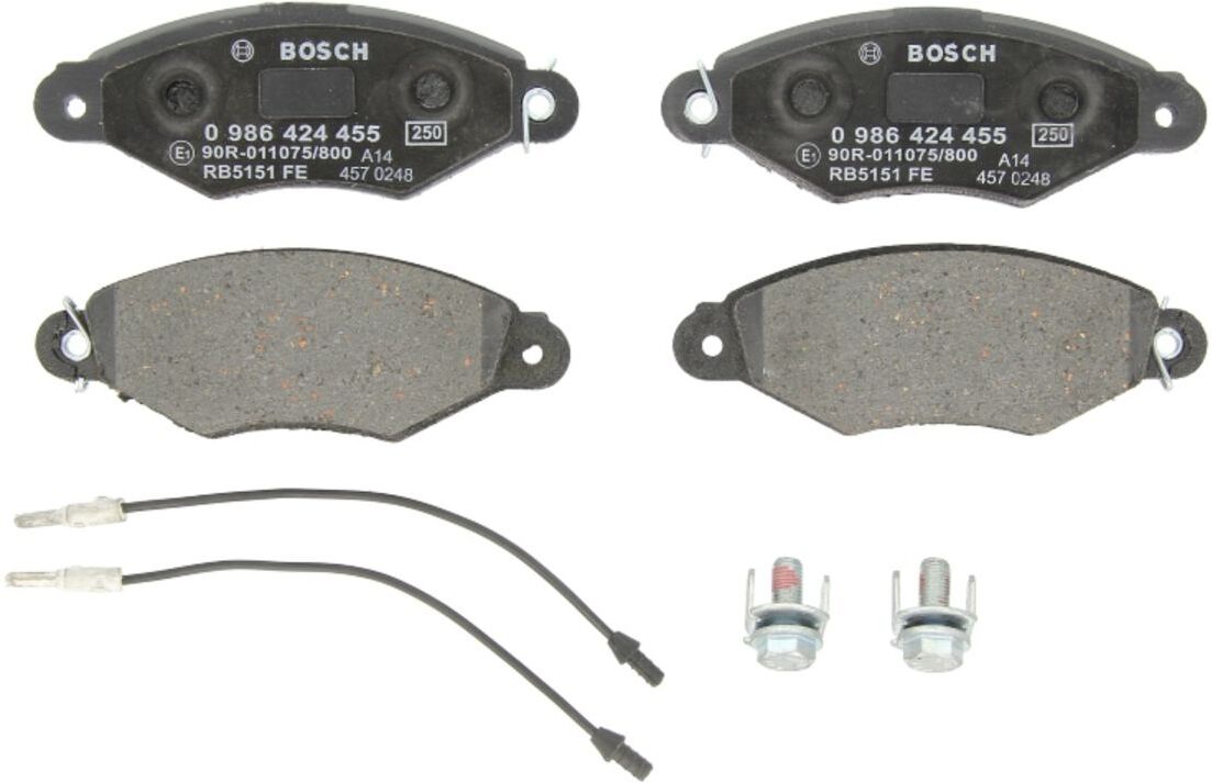 bosch set di pastiglie freno, freno a disco 0 986 424 455