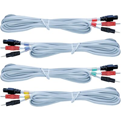 Compex Set di 4 cavi Grigi 6P/ Wire (601132L) Compex Set di 4 cavi Grigi 6P/ Wire (601132L)