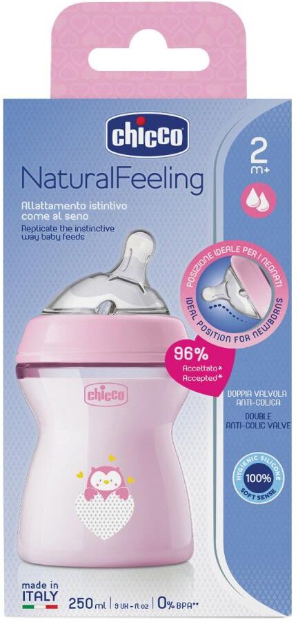 Chicco Ch Bib.Natfeel*pl Girl2m+250ml