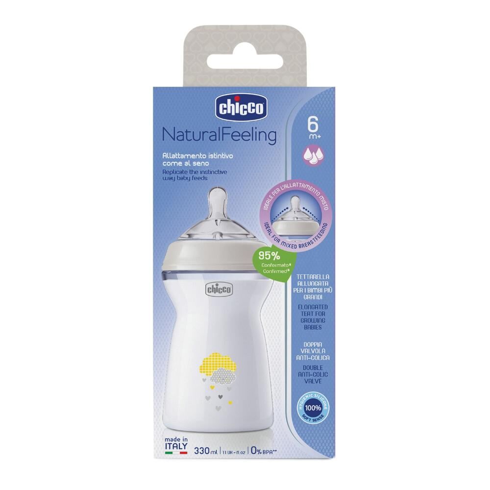 Chicco Ch Bib.Natfeel Pl Uni 6m+330ml