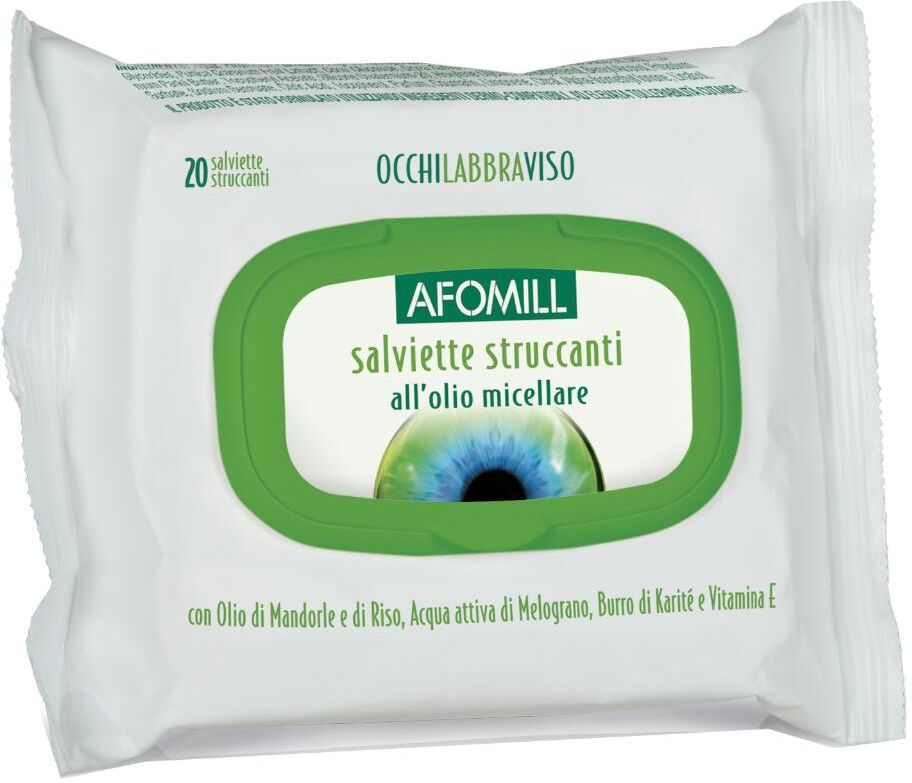 Montefarmaco Otc Spa Afomill Salviette Struccanti 20 Pezzi- Salviette Struccanti All’olio Micellare