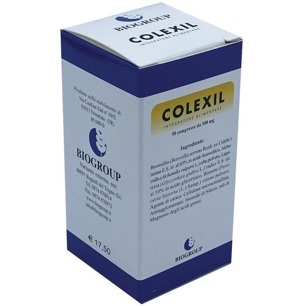 biogroup spa societa  benefit colexil 50 cpr 500mg