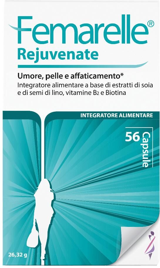 theramex italy srl femarelle rejuvante integratore con estratti di soia e di semi di lino 56 capsule