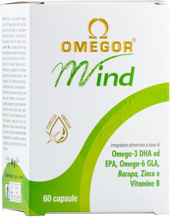 U.G.A. Nutraceuticals Srl Omegor Mind 60 Capsule Molli - Integratore Per Il Benessere Mentale E Stanchezza