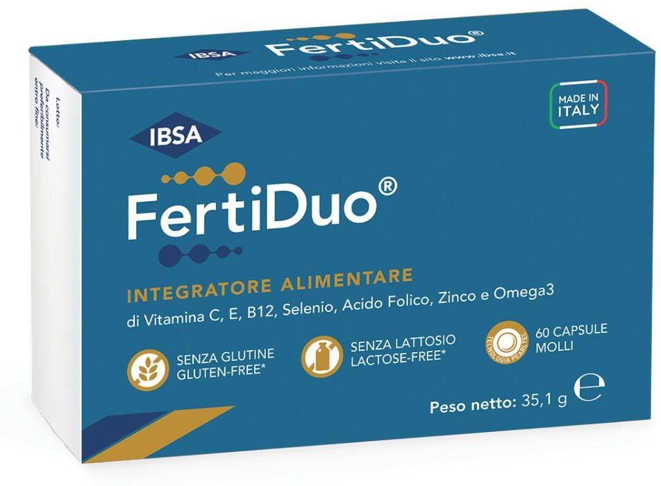 Ibsa Farmaceutici Italia Srl Fertiduo 60 Capsule- Integratore Per La Fertilità Dell'Uomo