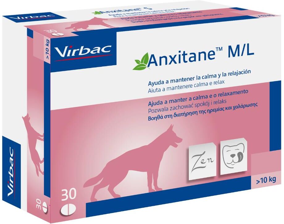 Virbac Anxitane M/l Suppl Nutr 30cpr