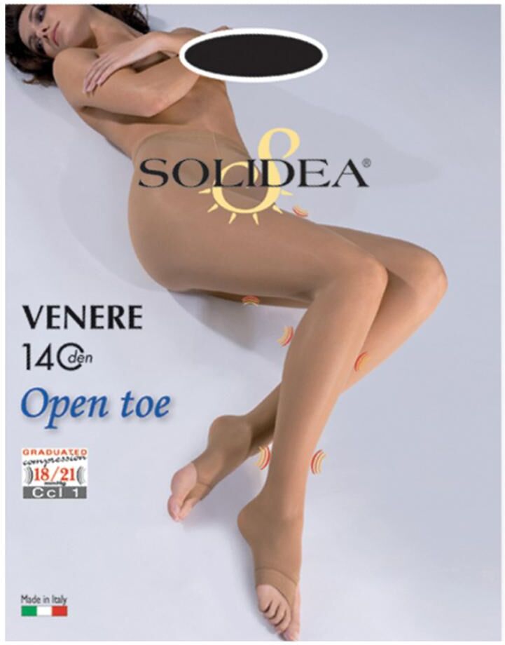 Solidea By Calzificio Pinelli Venere-140-Open Toe Cipria1-S