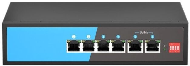 LINK Switch di rete 8 porte gigabit poe 120 watt + 2 porte up gigabit