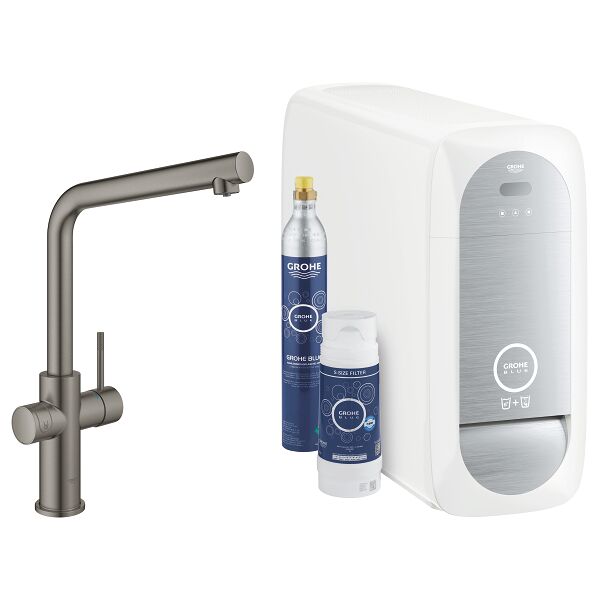 grohe blue home - sistema di filtraggio e raffreddamento con installazione inclusa - 31454al1