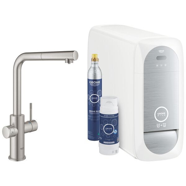 grohe blue home - sistema di filtraggio acqua - doccino estraibile - installazione inclusa - 31539dc0