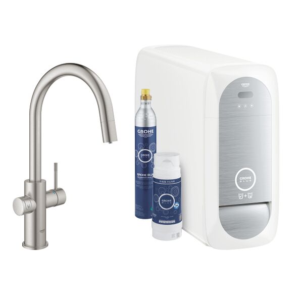 grohe blue home - sistema di filtraggio acqua - doccino estraibile - installazione inclusa - 31541dc0